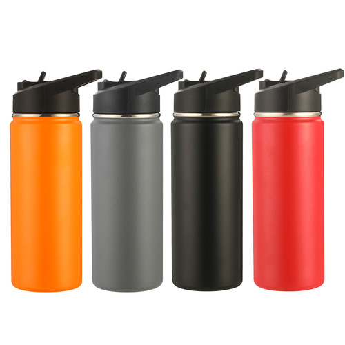 Cross-border sports kettle B16 double-layer space kettle 304 stainless steel thermos cup outdoor sports water cup spray plastic cup