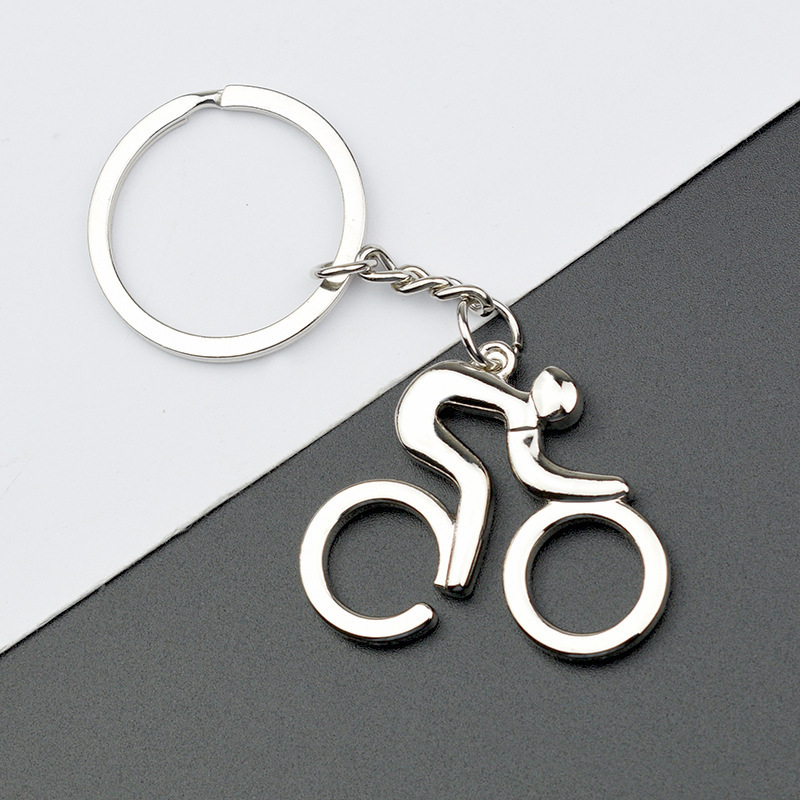 Bicycle Keychain Metal Keychain with Hollow Design Personalized Car Keychain Creative Company Event Small Gifts Wholesale