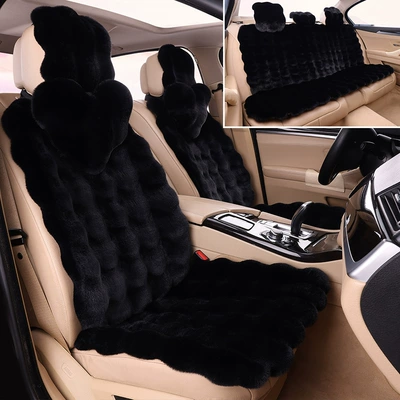 Car Seat Cushion, Wool pad - black-upgraded-version-of-the-whole-car