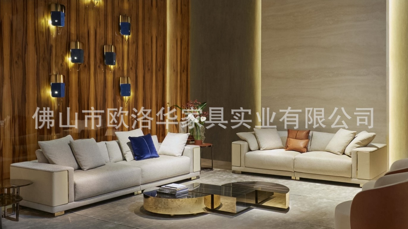 Direct supply factory sample room sofa, Italian light luxury furniture, high-end brand same as villa sample room furniture