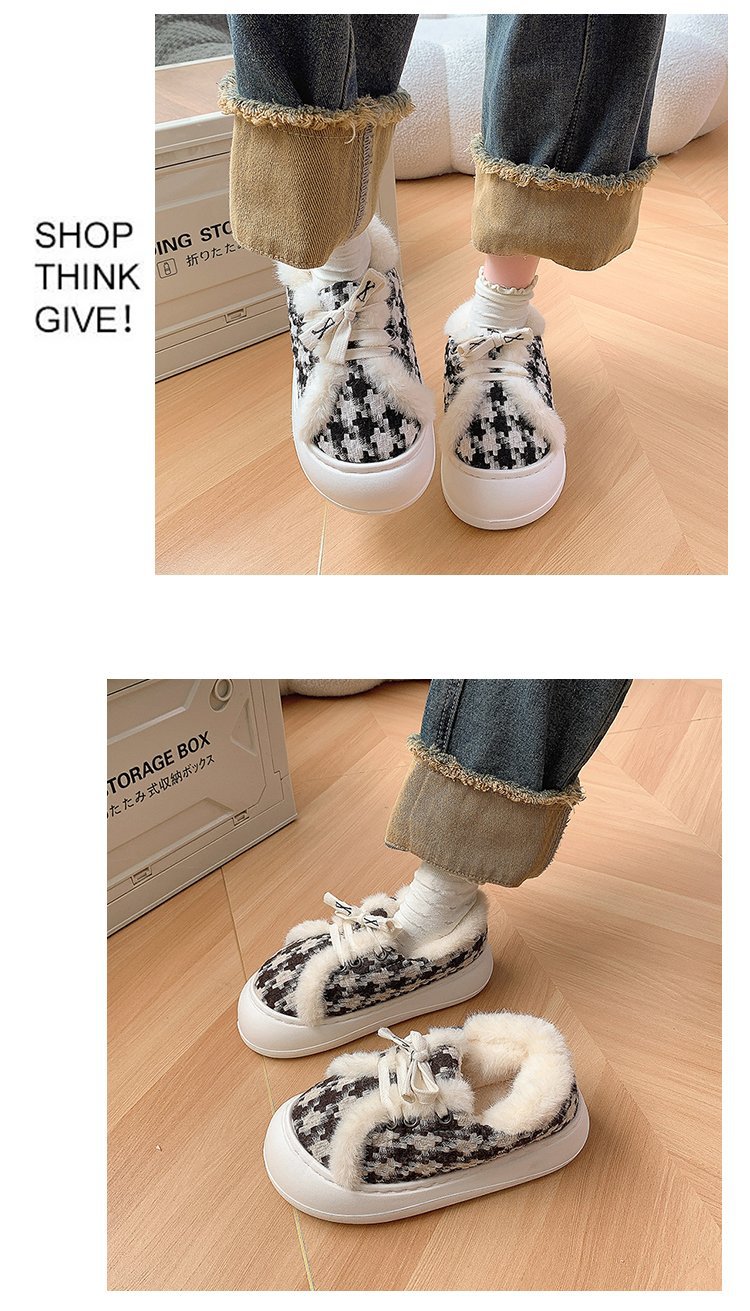 Warm Women's Snow Boots With Thick Sole And Anti-slip Grip_voghion.com