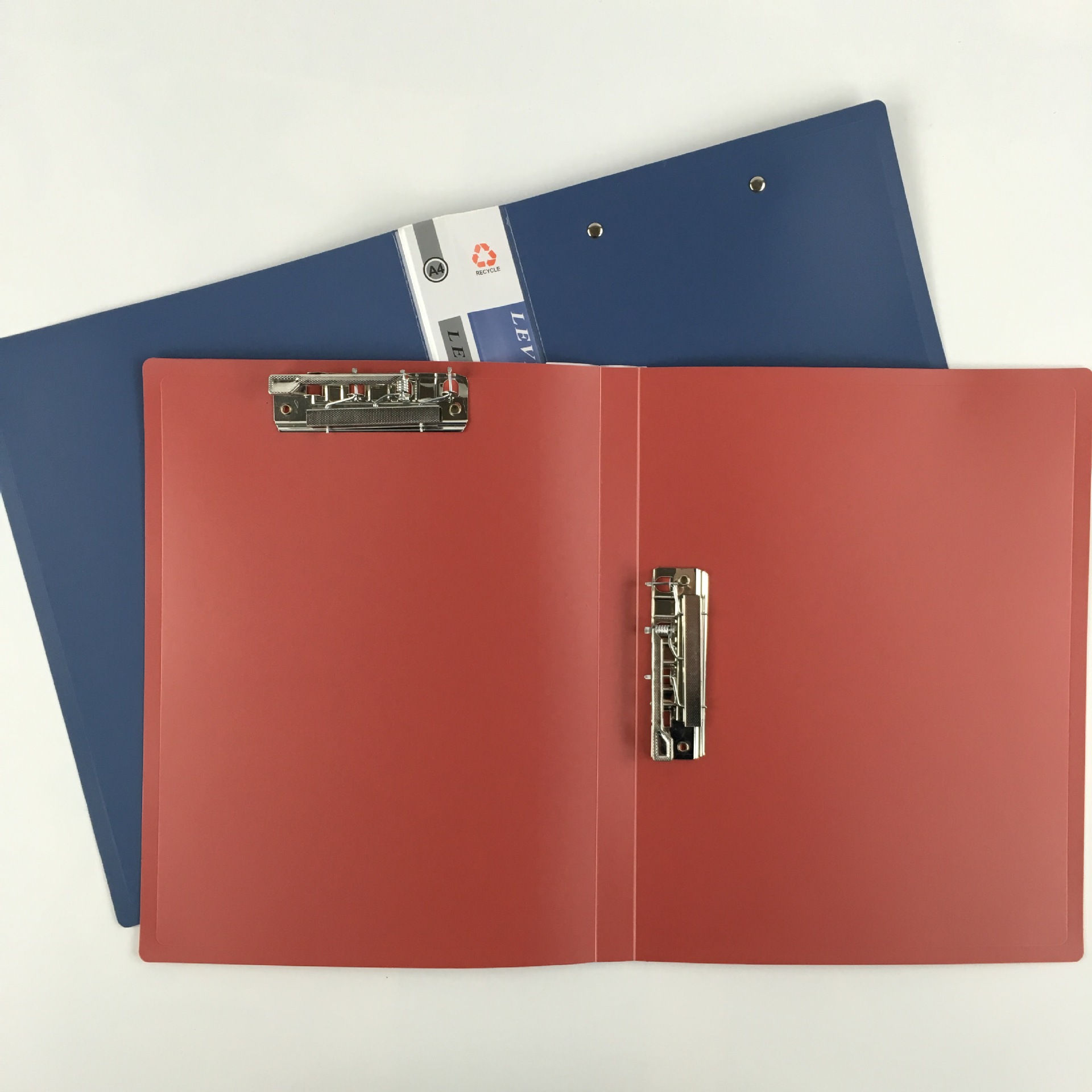 A4办公文件夹双夹 logo定制 pp塑料活页资料单夹 厂家批发 板夹