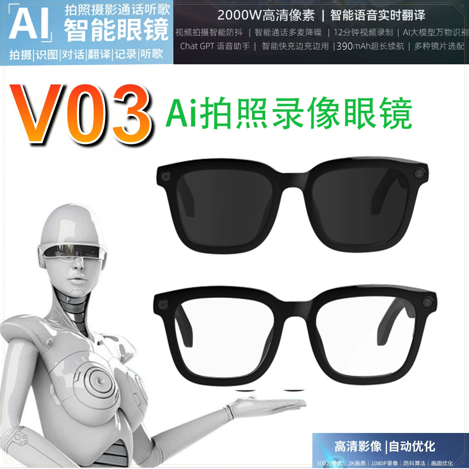Smart glasses, CCTV camera