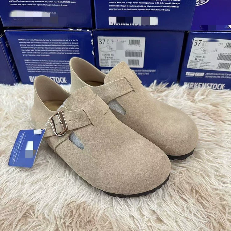 BK «все включено» туфли Birkenstock из натуральной воловьей кожи, замши, пробковой подошвы, толстой подошвы, невидимые внутренние туфли для рыбалки с низким верхом для мужчин и женщин
