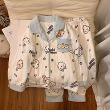 法兰绒睡衣女秋冬季新款甜美卡通加厚保暖少女家居服套装可外穿