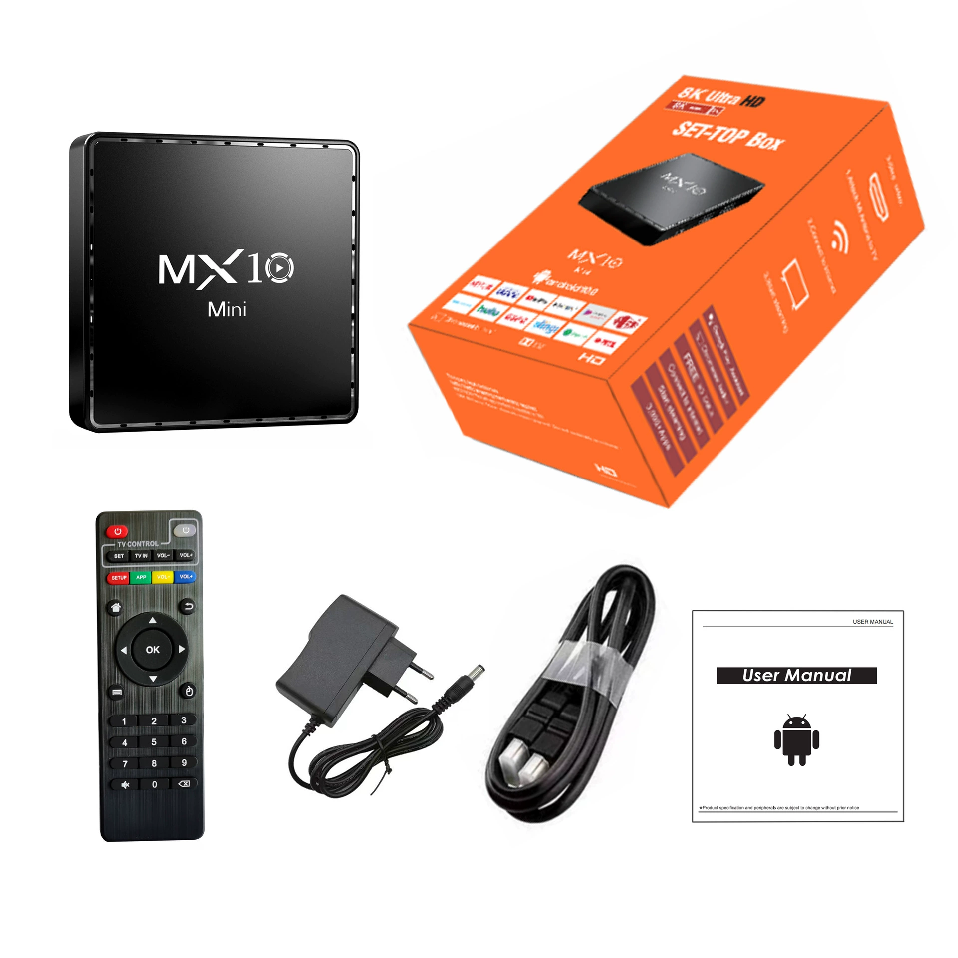 MX10 mini приставка H313 4K HD Android 10 сетевой медиаплеер для телевизора