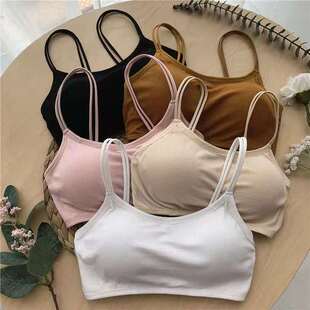 New Sexy Beautiful Back Tube Top Sling Girl with Chest Pad No Steel Ring Underwear Wrapped Chest Student Vest Wrapped Chest