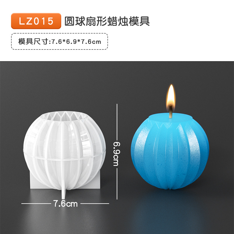 36 epoxi vela molde cristal racimo bola arco Polka Dot cubo vela almacenamiento hecho a mano resina silicona molde