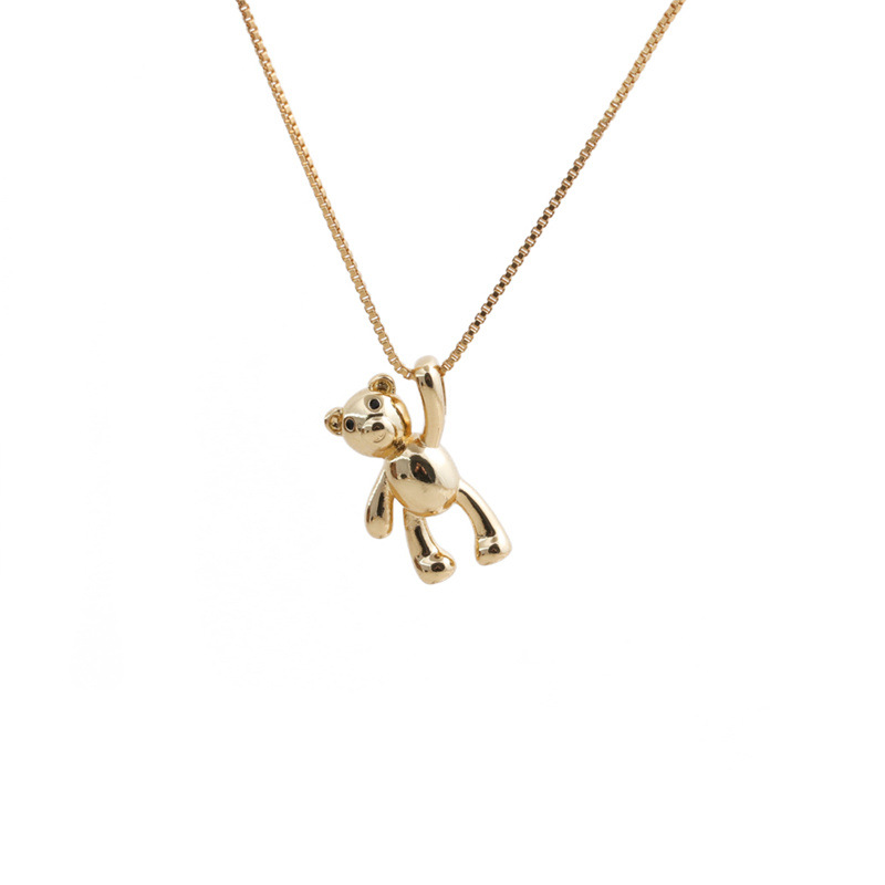 New Fashion Simple Cute Bear Pendant Necklace