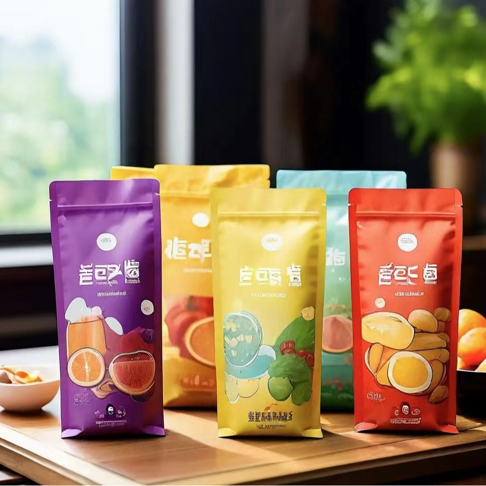 塑料包装袋定 制印刷真空食品包装袋铝箔袋彩印复合卷膜自立自封