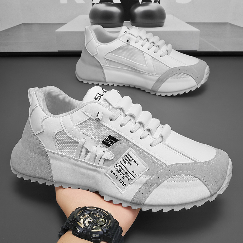 Zapatos europeos para hombre 2025, nuevos zapatos deportivos casuales transpirables y versátiles de invierno con aumento de altura oculto, zapatos para correr estilo papá para hombre