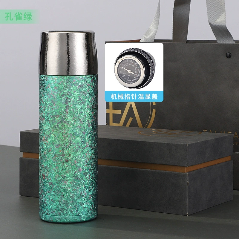 Fashionable tea cup for auto, Lao Baicha for traveling, metal golden water