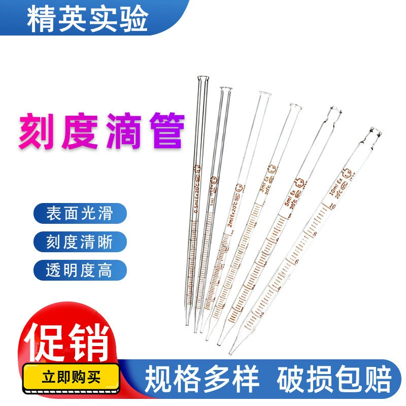 Стеклянная шкала Капельница 0.5ml1ml2ml3ml 5ml10ml Стеклянная капельница Капельница Капельница Капельница Puspids