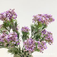 仿真花植絨3頭香雪球貓眼香雪球 假花家居裝飾擺件婚慶攝影裝飾花