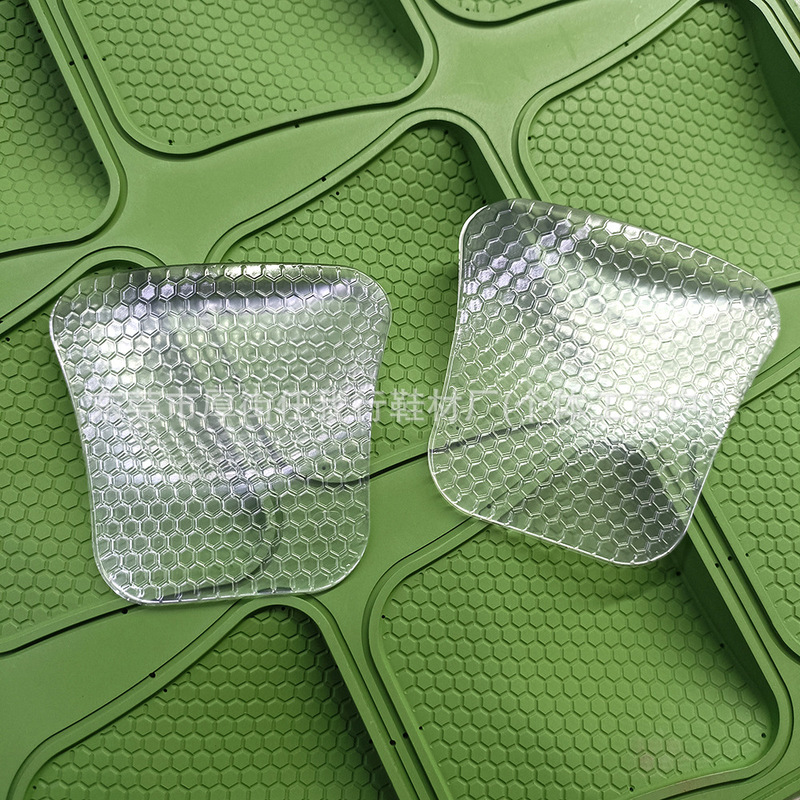 1.5CM Honeycomb Surface Foot Arch Pad Transparent Silicone Middle Arch Straightening Pad Soft Shock Absorbing Support Foot Heart Half Code Pad