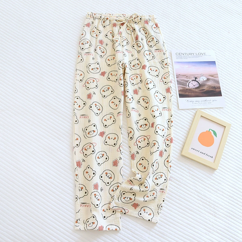 Spring summer thin gauze comfortable trousers for leisure, oversize