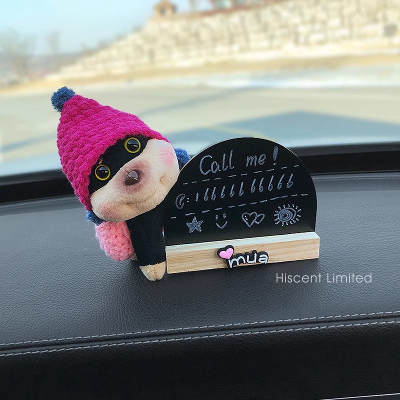 DIY abeja perro temporal placa de estacionamiento de automóviles muñecas
