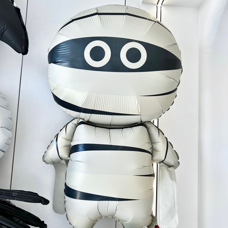 Atmósfera transfronteriza Halloween gigantesco de pie base de globo calabaza esqueleto demonio centro comercial bar café diseño