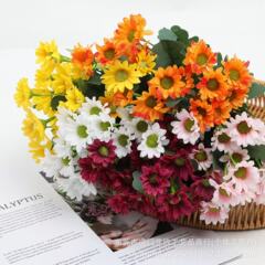 小雏菊塑料单支diy假花装饰客厅摆设绢花洋甘菊花束盆栽花