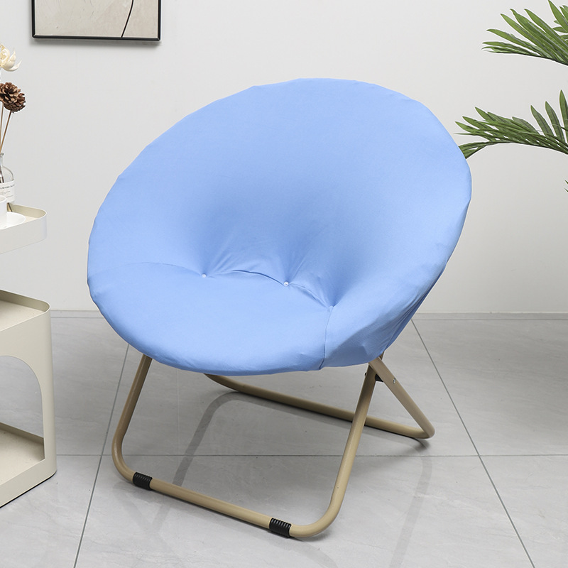 Solid color high elastic milk silk lazy chair cover moon chair cover dormitory chair cover office lunch break chair cover