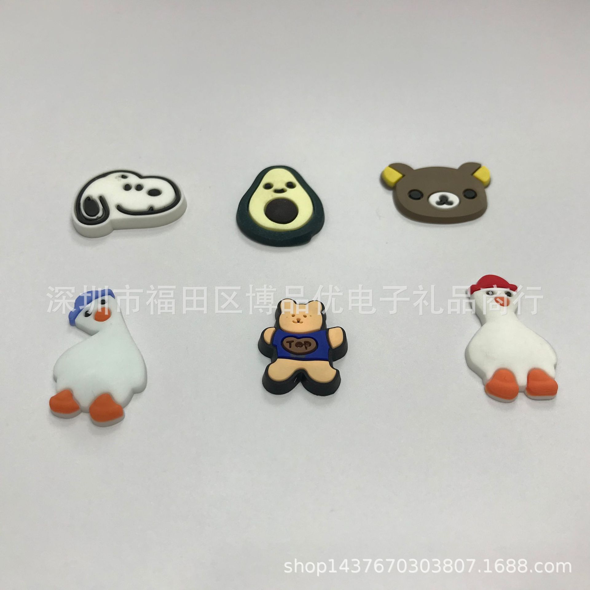 平面情侣鸭小狗贴片DIY发夹配件手机壳装饰素材 正常当天发货