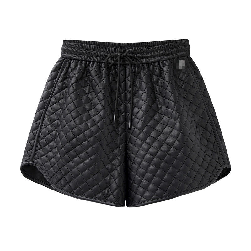 In Stock 2025 Winter New Style Loose Diamond Embroidery Drawstring Wide-Leg Casual Shorts 3J4Q105