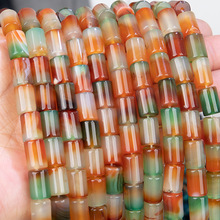 玉石散珠孔雀玛瑙路路通散珠彩色玛瑙桶珠散珠玉髓手链项链配件珠