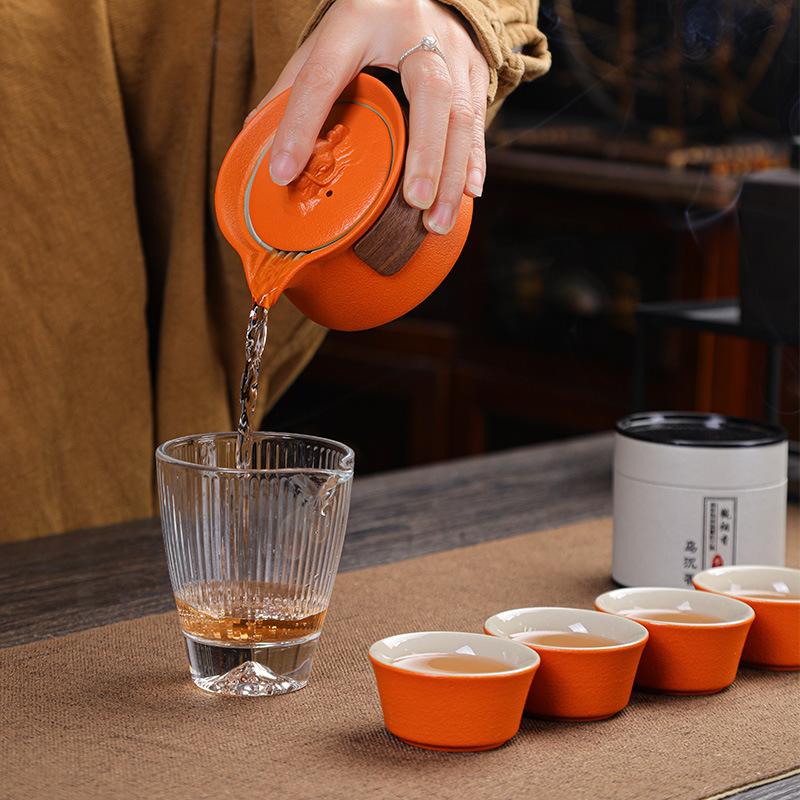 Creative Dragon Year Tea Set Gift Set, Practical Home Office Company Annual Meeting Bank Festival Gift for Clients Business Handout