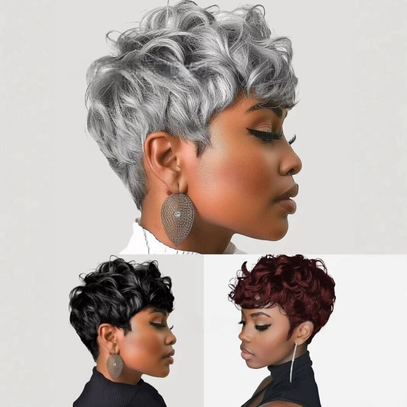 Cross-Border High-Temperature Synthetic Wig, European and American Style Wig for Women, Brazilian Curly Rose Net Synthetic Fiber Wig, Full Head Wig Wholesale