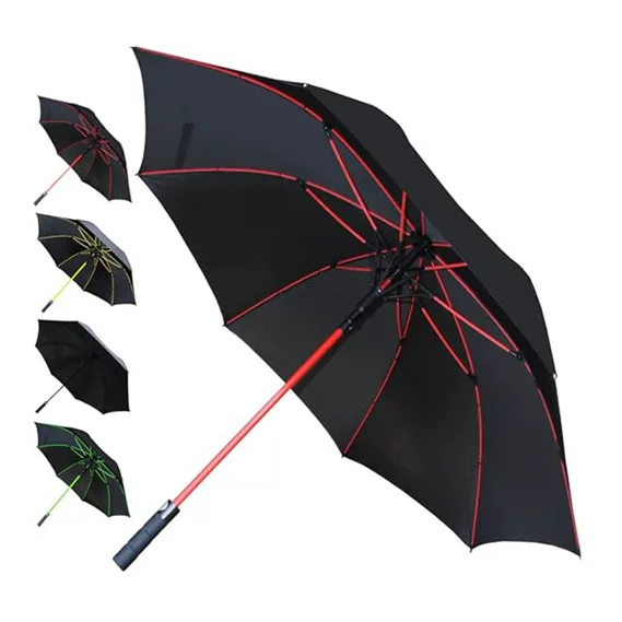 Automatic Opening Golf Umbrella, Extra Large Double Canopy, Ventilated, Windproof, Waterproof, Business Umbrella, Advertising Umbrella, Wind-Resistant