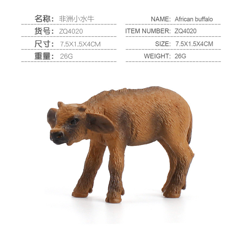 Simulación infantil de plástico animal Asia Occidental hembra caballo avestruz pingüino búfalo estática diversión educación temprana decoración juguete