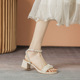 1798-3 shoes with skirts for girls to wear in summer 2022 new women's shoes with high thick heels for women with sandals