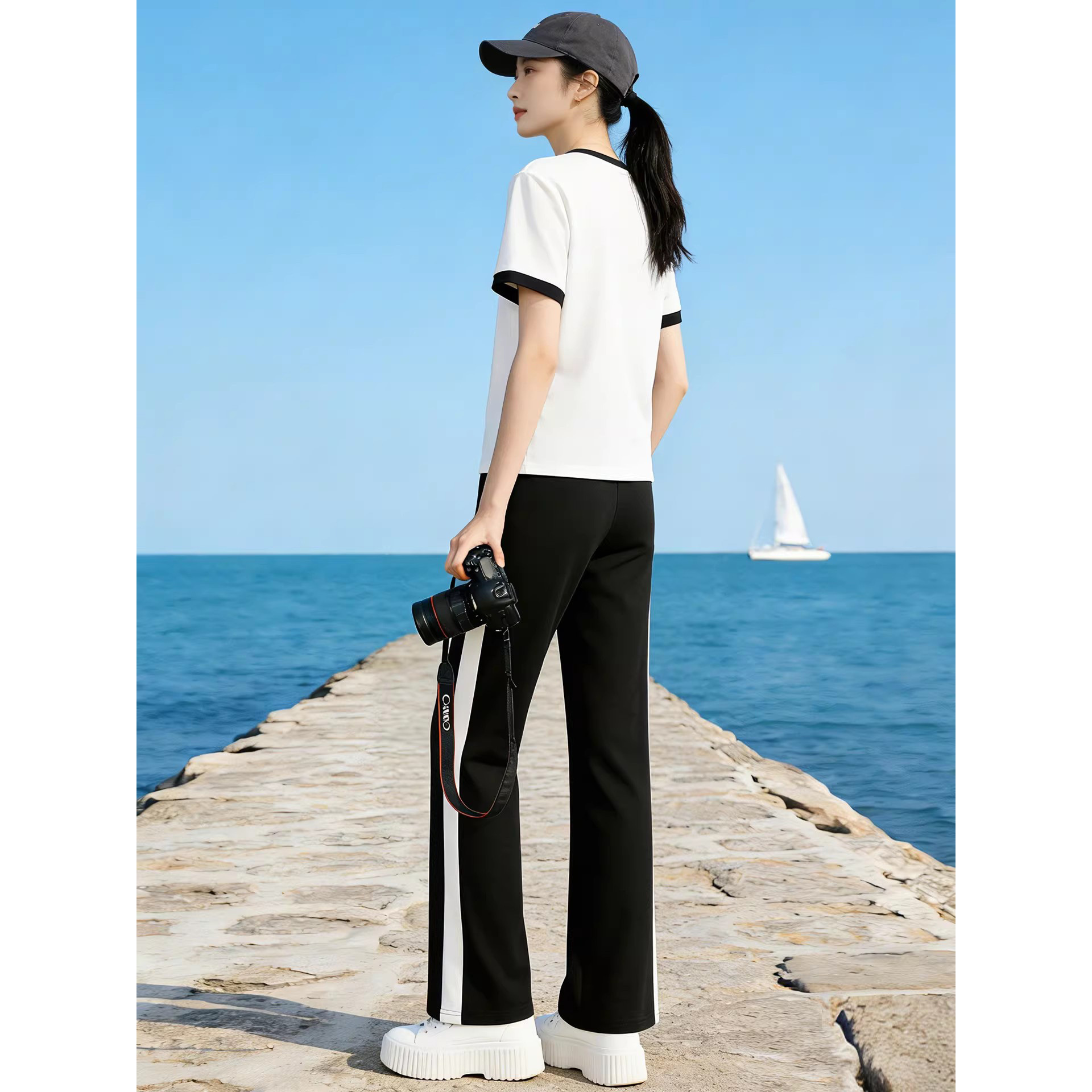 Women's Clothing Camellia Themed Petite Women's Two Piece Set Slimming Sporty Casual Summer Outfit Inspired Sophisticated_ecoleips.com