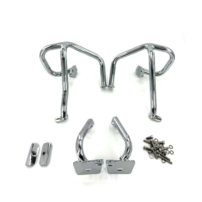Protection Frame Anti-Fall Bar, Motorcycle bumper - saddlebag-rear-bumper-painted-silver-export-quality-thickened-set