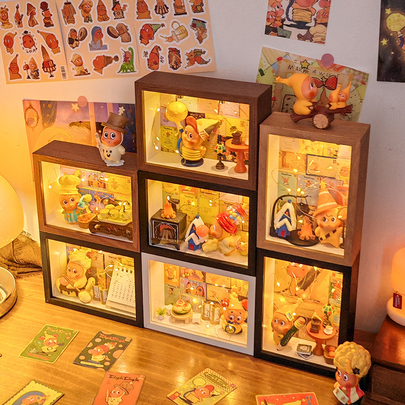 Bubble Mart Display Box Blind Box Photo Frame Display Stand Small Star Figure 3D Picture Frame Decoration Scene Storage Box Bubble Mart Display Box Blind Box Photo Frame Display Stand Small Star Figure 3D Picture Frame Decoration Scene Storage Box