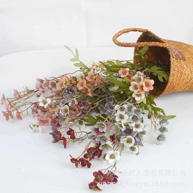 Pastoral Small Sumei Fake Flower Flower Ornaments Retro Small Sunflower Living Room Dining Table Living Room Decorative Flower Ornaments