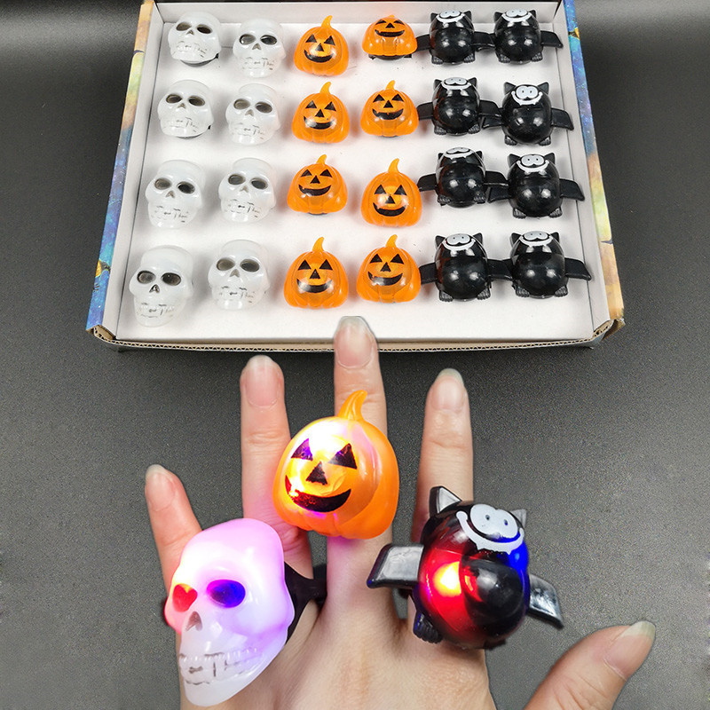 Children's plastic pumpkin lantern, ring, toy, halloween