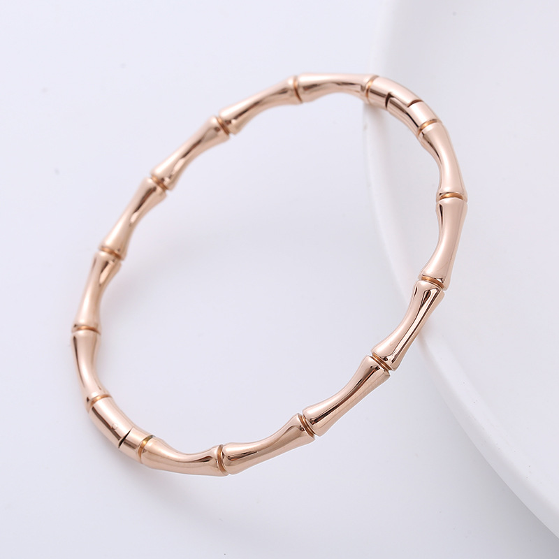 Fashion Solid Color Stainless Steel Plating Bangle 1 Piece