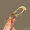 Golden U-shaped wavy hairpin
