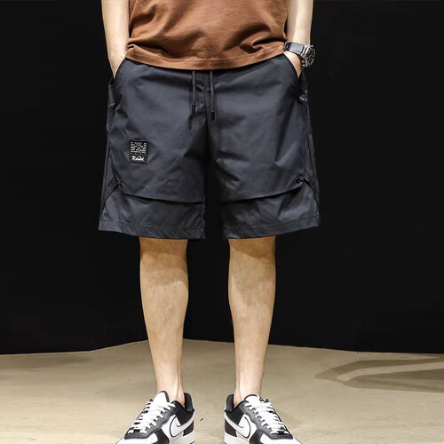 Men's Fashionable Straight Leg Medium Length Summer Thin Chiffon Shorts with 5-Finger Design