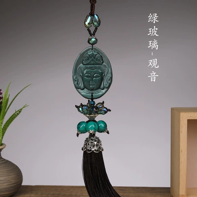 Car Interior Decoration Peace Pendant – Car hanging - green-glass-guanyin-clearance-sale-wholesale-price