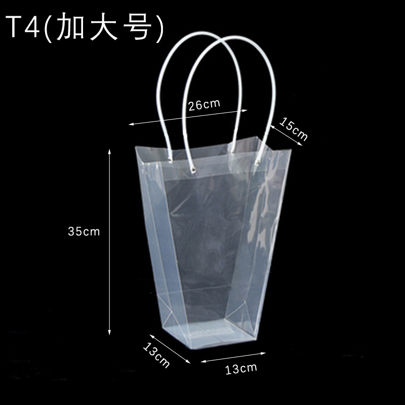 Yiwu fábrica en stock al por mayor material de embalaje de flores suculentas en maceta Bolso de Plástico de regalo bolsa de ramo de flores