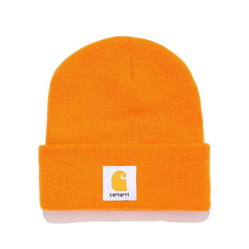 Otoño e invierno bordado para hombres y mujeres CARHARTT sombrero de punto al aire libre casual todo partido cálido frío sombrero adecuado para los desplazamientos diarios