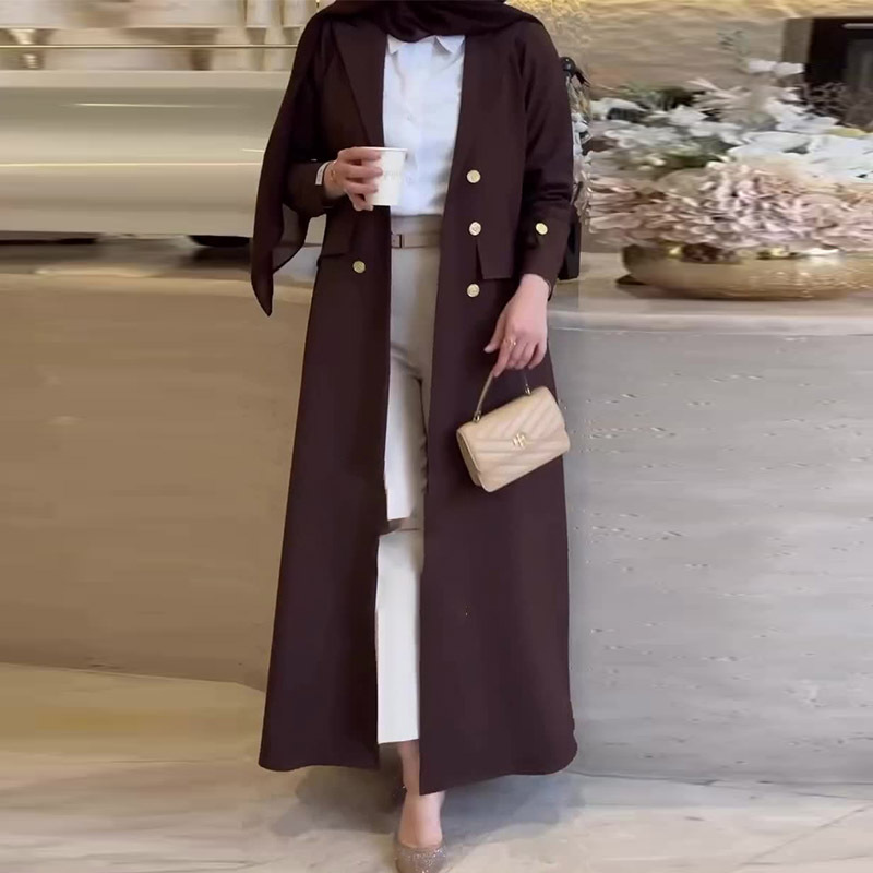 2024 European and American Amazon Cross-border New Designer French Comfortable Mid-length Elegant Women's Coat