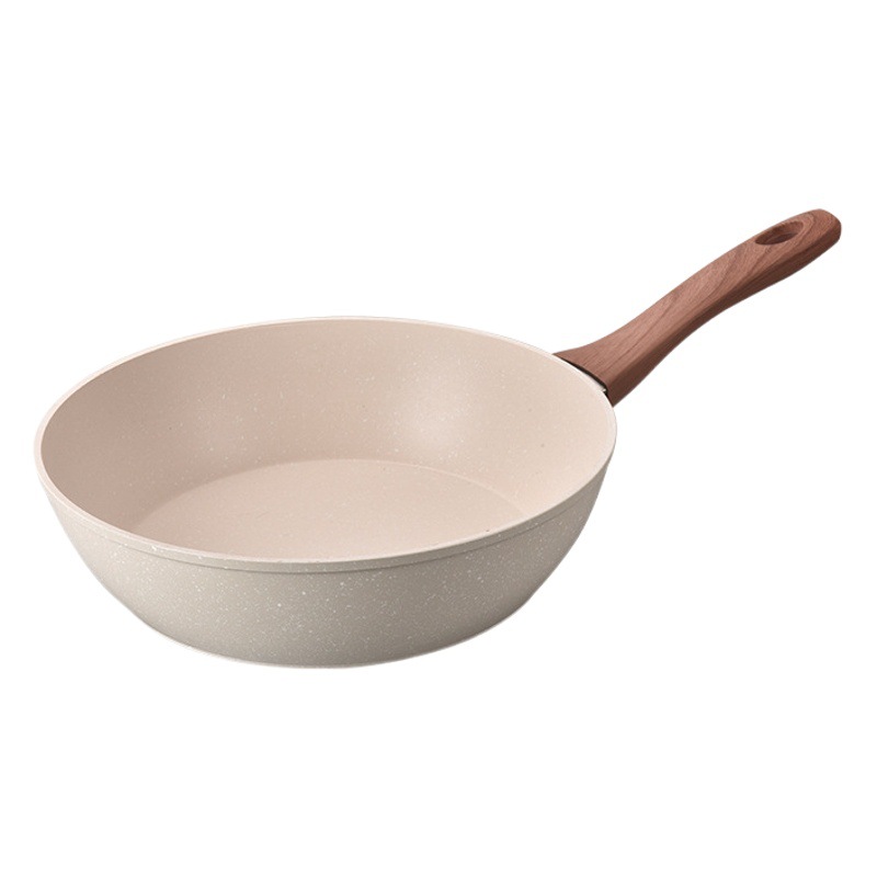 Maifan piedra wok hogar wok no negro wok pan Cocina de Inducción universal sartén antiadherente al por mayor