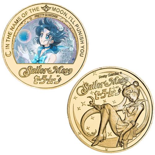 Sailor Moon commemorative coins, Suibingyue anime coins, peripheral commemorative coins, die-cast metal coins, badges