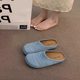 Bohemian Thick-Soled Birkenstock Shoes for Women, Slip-On Closed-Toe Mules for Spring/Summer 2025 Vacation