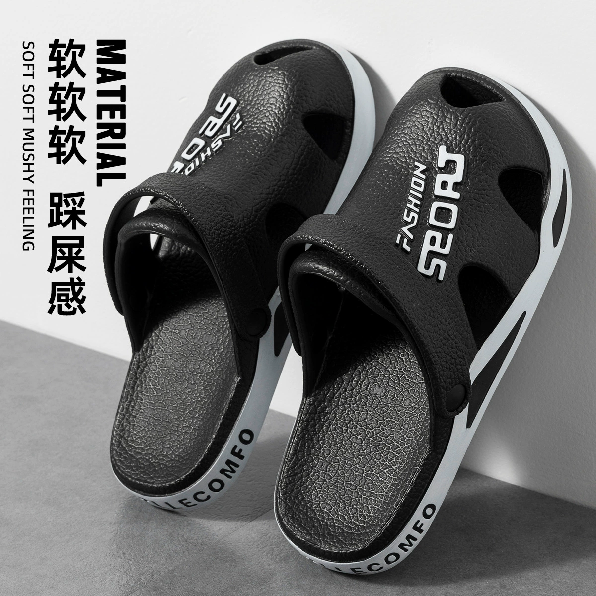 Мужские летние сандалии 2025 года, новинка интернета, спортивные, для взрослых, популярные, нескользящие, пляжные шлепанцы