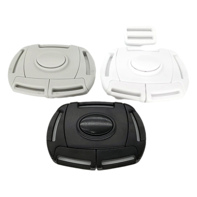 Factory long-term in stock new material black gray white five-point baby stroller buckle dining table and chair safety buckle