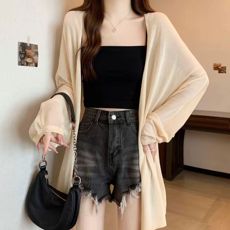 2026 New Style Sun-Protective Versatile Stylish Loose Plus-Size Cardigan Breathable Lightweight Top Slimming Summer Women's Wear 2026 New Style Sun-Protective Versatile Stylish Loose Plus-Size Cardigan Breathable Lightweight Top Slimming Summer Women's Wear